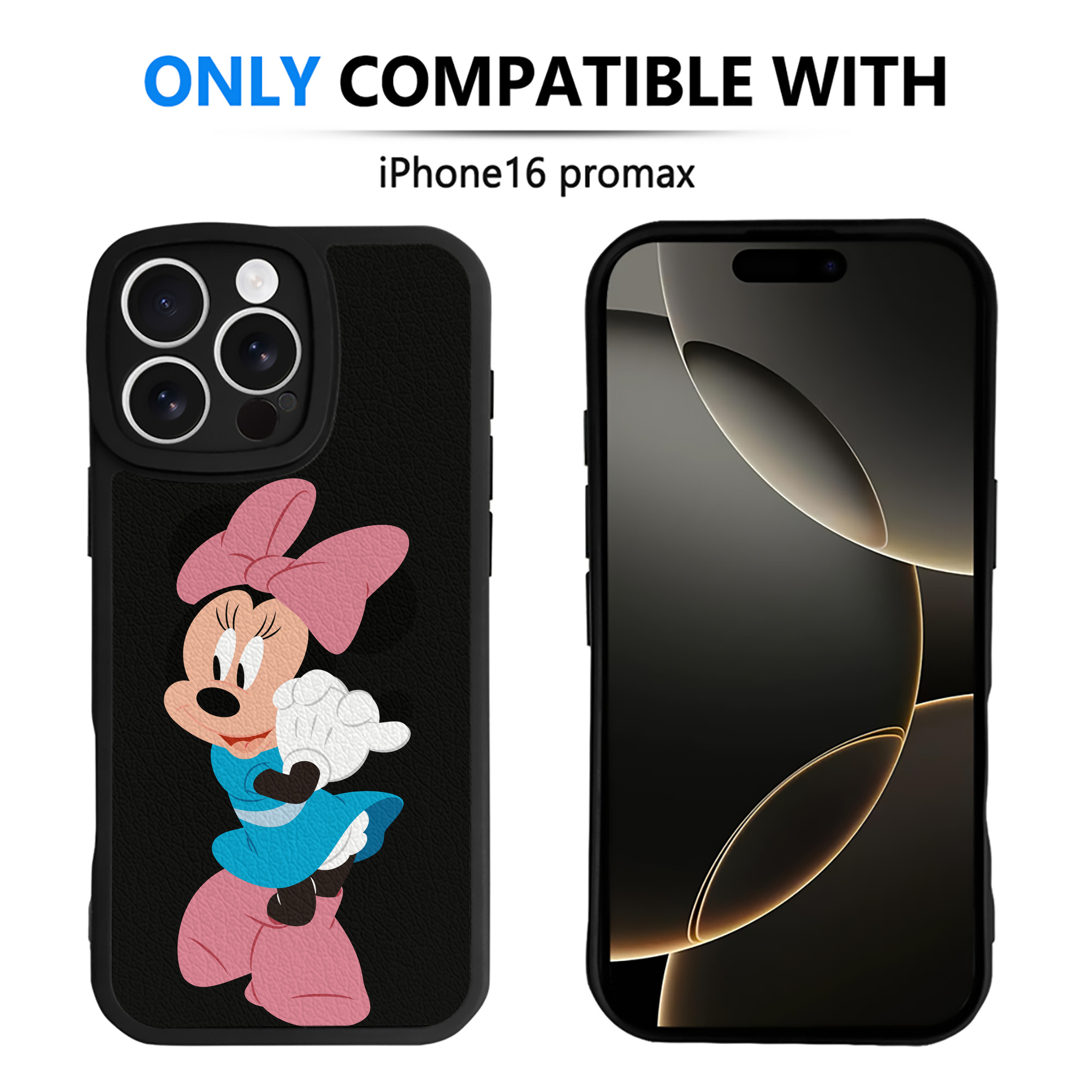 （画像用） ミッキーマウス Mickey Mouse 【iPhone 16シリーズ対応】シリコンスマホケース（レザー調） 材質：シリコン